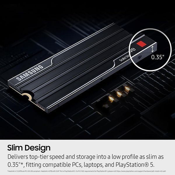 Накопичувач SSD Samsung M.2 1TB PCIe 5.0 9100PRO+ радіатор MZ-VAP1T0CW фото