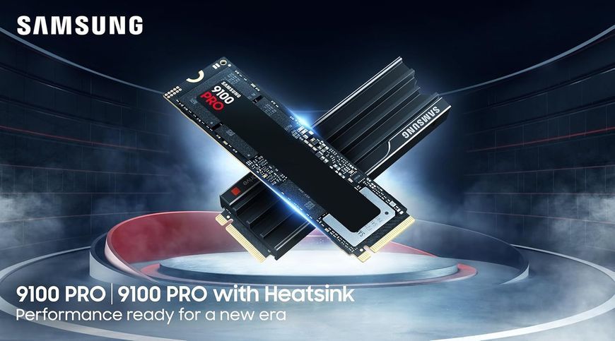 Накопичувач SSD Samsung M.2 1TB PCIe 5.0 9100PRO+ радіатор MZ-VAP1T0CW фото