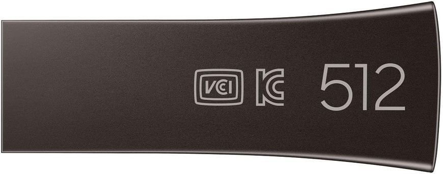 Накопичувач Samsung 512GB USB 3.1 Type-A Bar Plus Сірий MUF-512BE4/APC фото