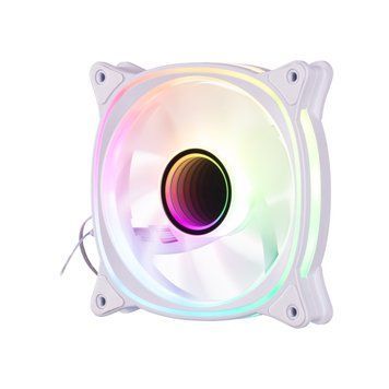 Корпусний вентилятор 2E GAMING Air Cool X Fan ACF120XB-ARGB, 120мм, 1200rpm, 3pin, 3pin +5VARGB, 20,4dBa, білий 2E-ACF120XW-ARGB фото