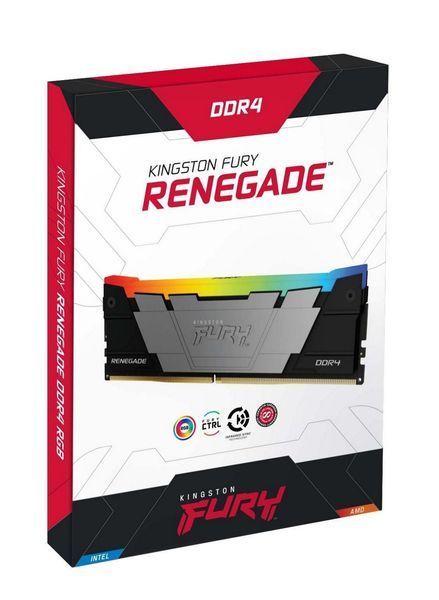 Пам'ять ПК Kingston DDR4 64GB KIT (32GBx2) 3200 FURY&nbsp;Renegade&nbsp;RGB KF432C16RB2AK2/64 фото