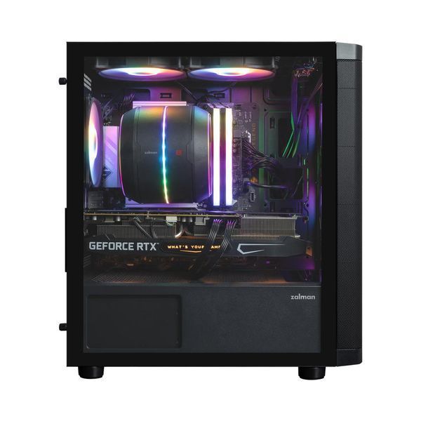 Корпус Zalman M4 SE без БП, 1xUSB3.0, 2xUSB2.0, 6x120мм FRGB, VGA 320мм, LCS ready, TG Side Panel, mATX, чорний M4SEBLACK фото