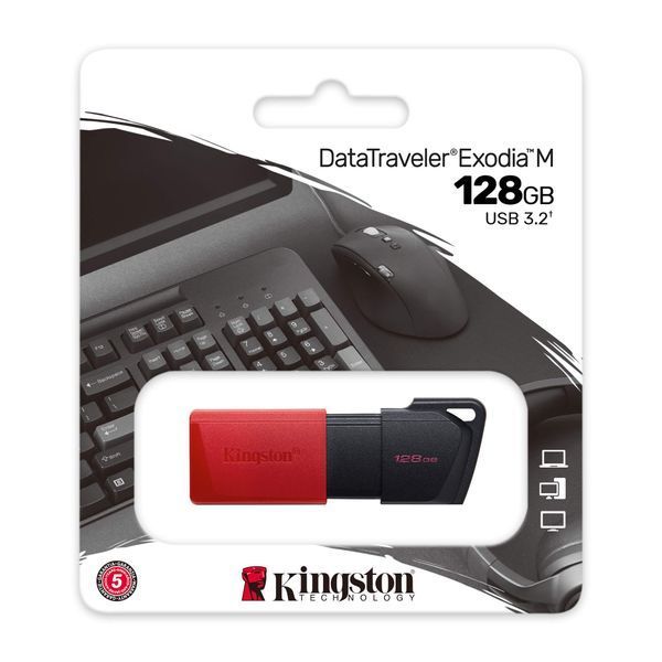 Накопичувач Kingston 128GB USB 3.2 Type-A Gen1 DT Exodia M DTXM/128GB фото
