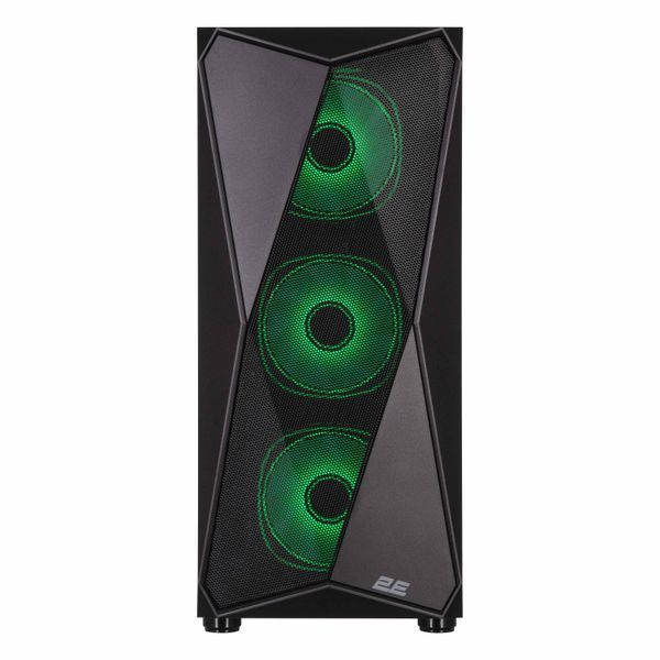 Корпус 2E GAMING Aruba G3313B, без БЖ 1xUSB3.0, 2xUSB2.0, 5x120мм ARGB, VGA 300мм, LCS ready, HUB, TG Side Panel, ATX, чорний 2E-G3313B фото