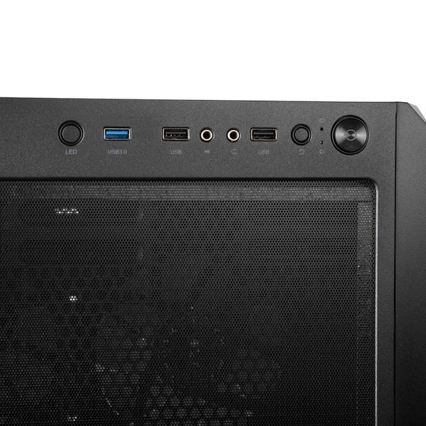 Корпус 2E GAMING Aruba G3313B, без БЖ 1xUSB3.0, 2xUSB2.0, 5x120мм ARGB, VGA 300мм, LCS ready, HUB, TG Side Panel, ATX, чорний 2E-G3313B фото