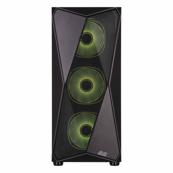 Корпус 2E GAMING Aruba G3313B, без БЖ 1xUSB3.0, 2xUSB2.0, 5x120мм ARGB, VGA 300мм, LCS ready, HUB, TG Side Panel, ATX, чорний 2E-G3313B фото