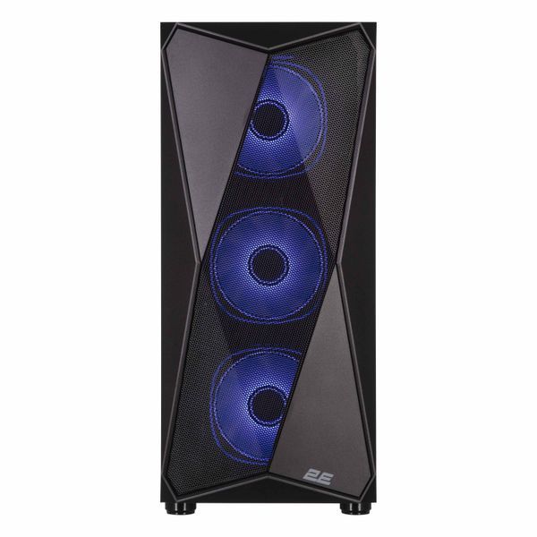 Корпус 2E GAMING Aruba G3313B, без БЖ 1xUSB3.0, 2xUSB2.0, 5x120мм ARGB, VGA 300мм, LCS ready, HUB, TG Side Panel, ATX, чорний 2E-G3313B фото